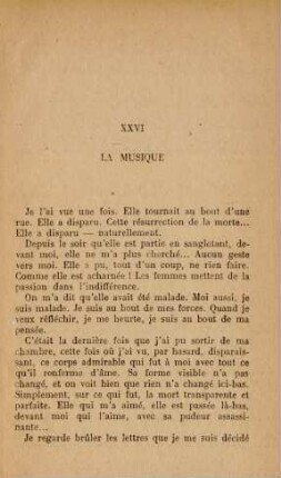 XXVI La musique