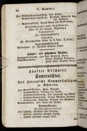Fuenfter Abschnitt. CameralEtat