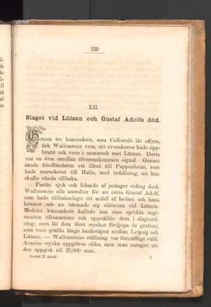 XII. Slaget vid Lützen och Gustaf Adolfs död.