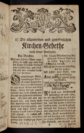 1-7, Die Beichte; Absolution; ...