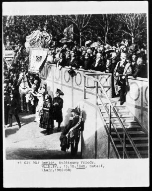 Berlin, Huldigung Friedrich Wilhelm IV. im Berliner Lustgarten anlässlich des Thronbesteigung des Königs