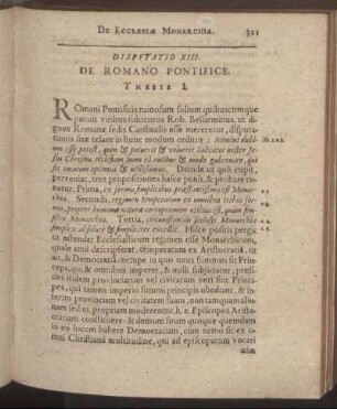 Disputatio XIII. De Romano Pontifice.