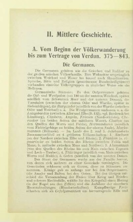 A. Vom Beginn der Völkerwanderung bis zum Vertrage von Verdun. 375 - 843