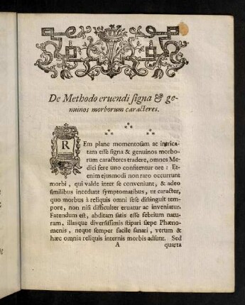 1-42, De Methodo eruendi signa & genuios morborum caracteres.