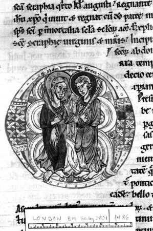 Bewohnte Initiale O mit den Märtyrern Abdon und Sennen, Folio 86 recto