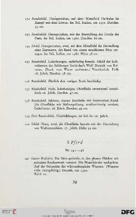 3. Pferd (Nr. 241-248)