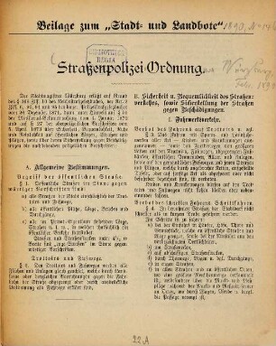 Straßenpolizei-Ordnung
