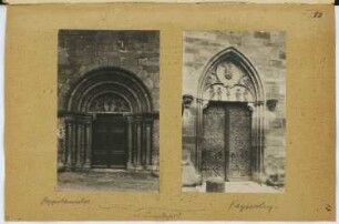 Heilig-Kreuz-Kirche, Kaysersberg / St. Georg, Rappoltsweiler: Ansichten Portale (aus: Skizzen- und Fotoalbum 7)