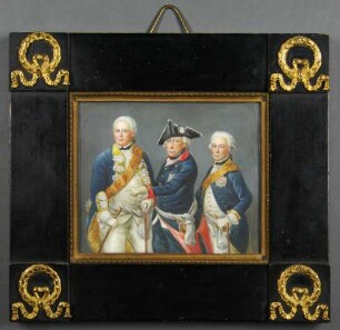 Gruppenporträt Friedrich II. Friedrich Wilhelm (II.) und Prinz Heinrich von Preußen