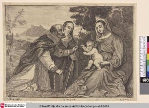 [Madonna mit dem Christuskind und dem Heiligen Nicolaus und der Heiligen Klara/Nonne]