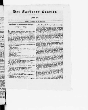 Der Aachener Courier. 1835-1837