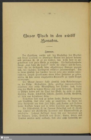 Unser Tisch in den zwölf Monaten