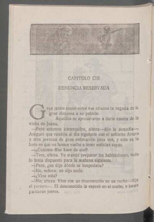 Capítulo CIII - Denuncia reservada
