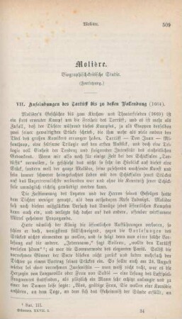 509-520 Molière : biographisch-kritische Studie : Fortsetzung
