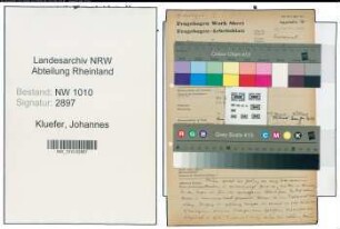 Entnazifizierung Johannes Kluefer , geb. 29.03.1894 (Postschaffner)