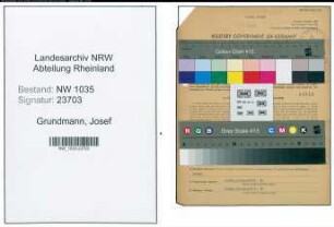 Entnazifizierung Josef Grundmann , geb. 03.02.1897 (Bueroangestellter)