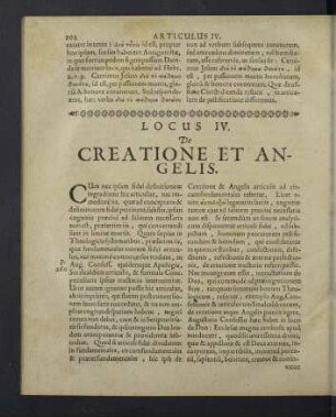 Locus IV. De reatione et angelis.