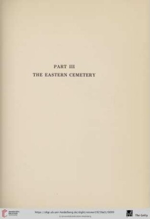 Part III: The Eastern Cemetery