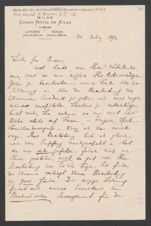 Brief an Ferruccio Busoni : 30.03.1894