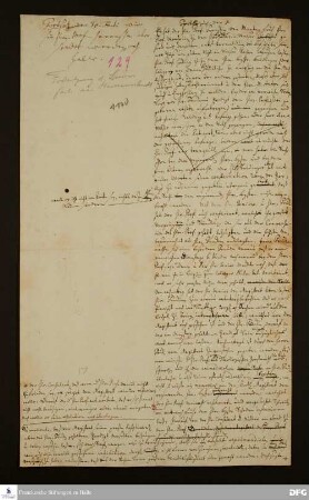 Bericht von Johann Ulrich Christian Köppen über die Ereignisse während des Aufenthalts August Hermann Franckes in Ulm.