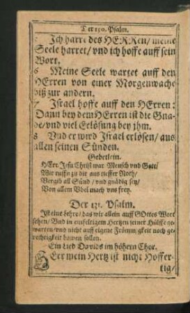 Der 131. Psalm. - Der 140. Psalm.