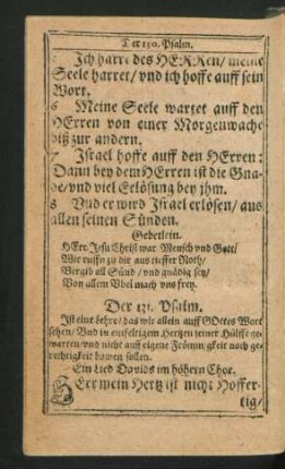 Der 131. Psalm. - Der 140. Psalm.