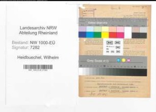 Entnazifizierung Wilhelm Heidbuechel, geb. 05.03.1885 (Lehrer)