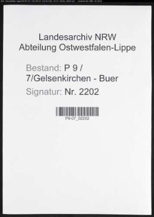 Namensverzeichnis Gelsenkirchen - Buer, Todesfälle