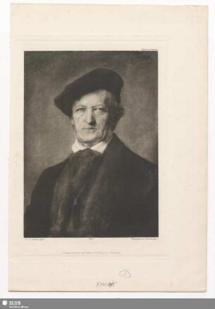 Druckgrafik: Porträt Richard Wagners