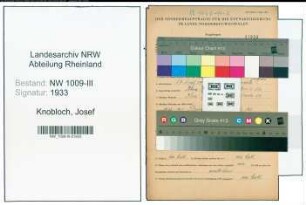 Entnazifizierung Josef Knobloch , geb. 27.04.1901 (Polizeibeamter)