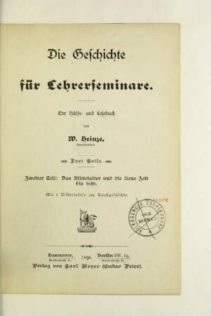 Teil 2: Das Mittelalter und die neue Zeit bis 1648