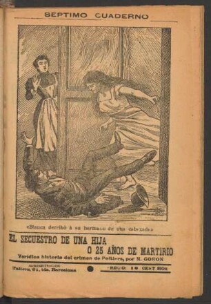 "Blanca derribó á su hermano de una cabezada" - [Ilustración]