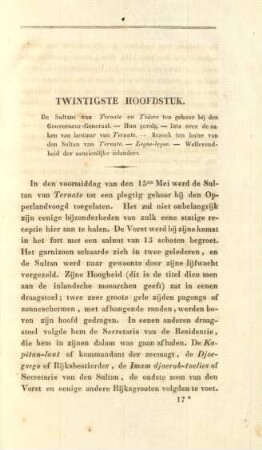 Twintigste hoofdstuk. De Sultans van Ternate en Tidore ten gehoor ...