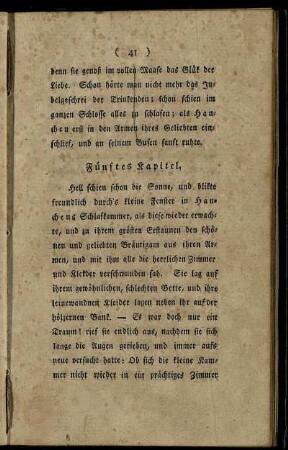 Fünftes Kapitel. - Neuntes Kapitel.