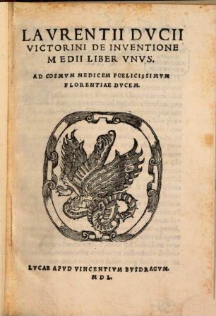 De inventione medii : liber unus