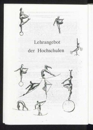 Lehrangebot der Hochschulen