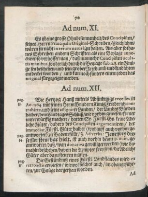 Ad num. XI. - XV.