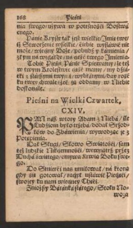 Piesni na Wielki Czwartek.