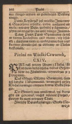 Piesni na Wielki Czwartek.