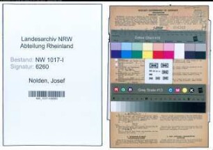 Entnazifizierung Josef Nolden , geb. 05.09.1897 (Arbeiter)