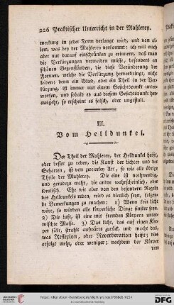 III. Vom Helldunkel