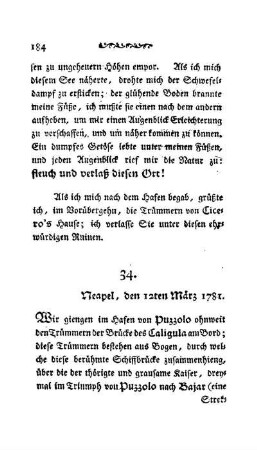 34. - Neapel, den 12ten März 1781.
