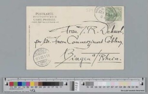 Postkarte an Ida Dehmel