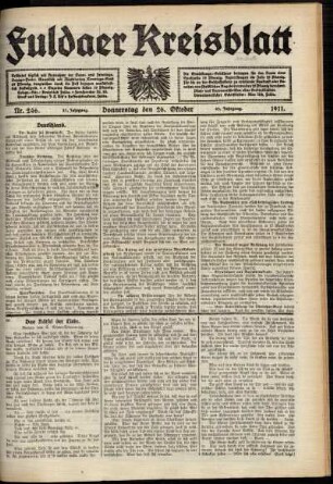 Ausgabe vom Donnerstag, den 26. Oktober 1911.
