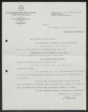 Brief an Gerhart Hauptmann, geschrieben von Unbekannt
