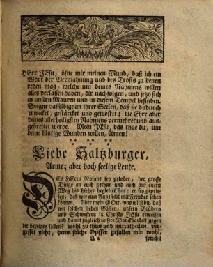 Erweckungs-Rede, Welche An die in Jena angekommene Saltzburgische Emigranten, Auf Verordnung Einer hochlöblichen Academie in der Collegen-Kirche den 3. Julii MDCCXXXII gehalten und auf vieler Verlangen herausgegeben Johann Georg Walch ...