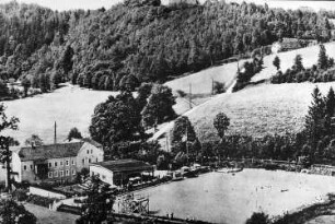 Wilsdruff-Blankenstein. Ober- oder Krillemühle, Vogelschau, Repro