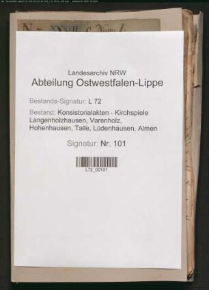 Besetzung der Küsterstelle