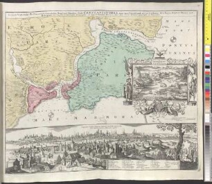 Accurate Vorstellung der Orientalisch-Kayserlichen Haupt- und ResidenzStadt Constantinopel samt ihrer Gegend und zweyen berühmten Meer-Engen, Bosphoro Thracio, und Hellesponto, oder dem freto der Dardanellen
