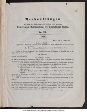 1848: Verhandlungen der auf Grund der Wahlordnung vom 28. Juni 1848 gewählten Abgeordneten-Versammlung des Herzogthums Gotha